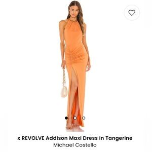 Michael Costello x REVOLVE Addison Maxi Dress Size M in Tangerine